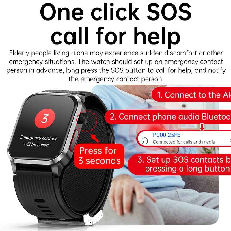 P300pro BT Call Air Pump Airba - Fall Detection Watch บทวิจารณ์และราคา
