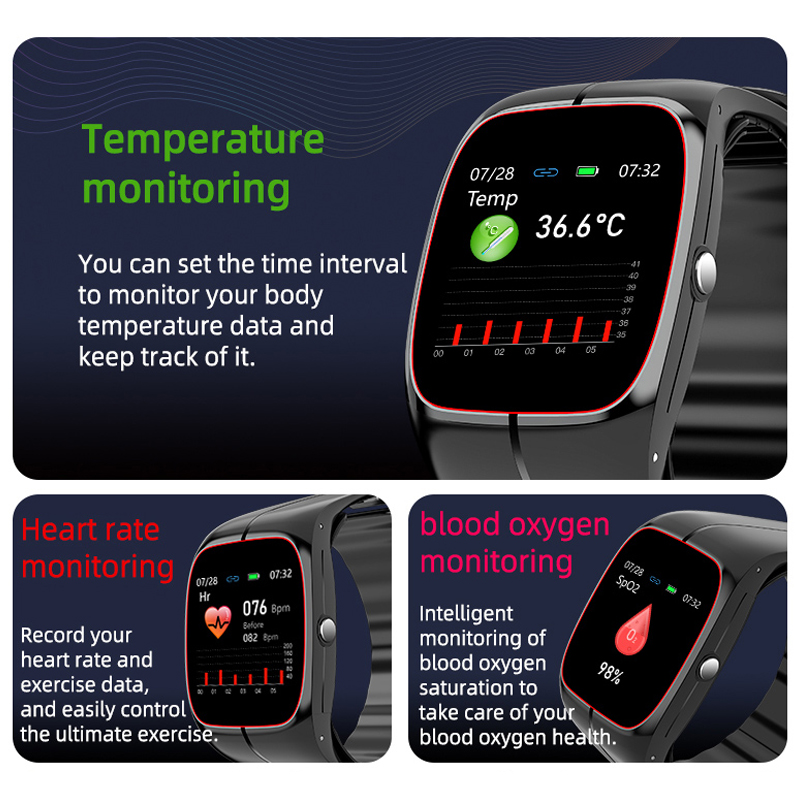 New Blood Pressure Blood Oxyge - Fall Detection Watch บทวิจารณ์และราคา