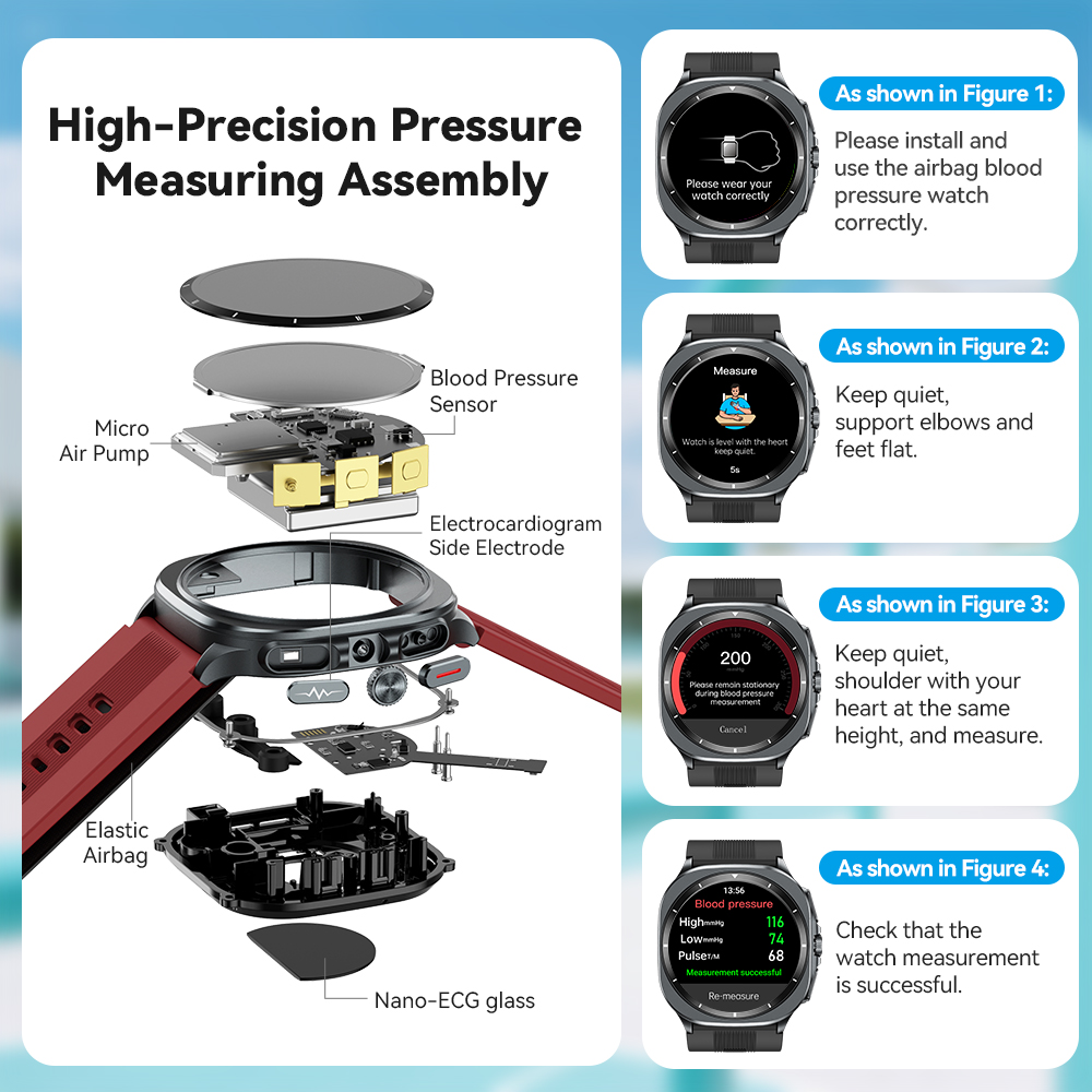 NOYAFA New ECG+PPG Blood Fat U - Fall Detection Watch บทวิจารณ์และราคา