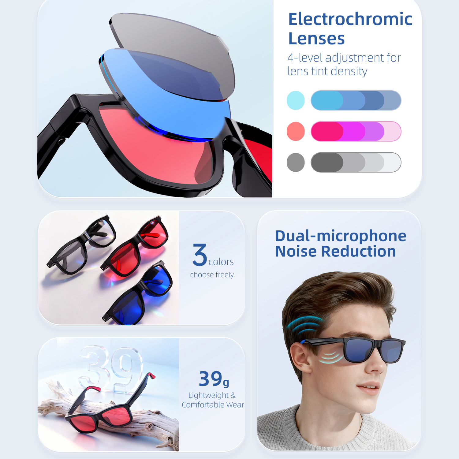 New AI Audio Glasses Electroch - Smart Glasses Lens บทวิจารณ์และราคา
