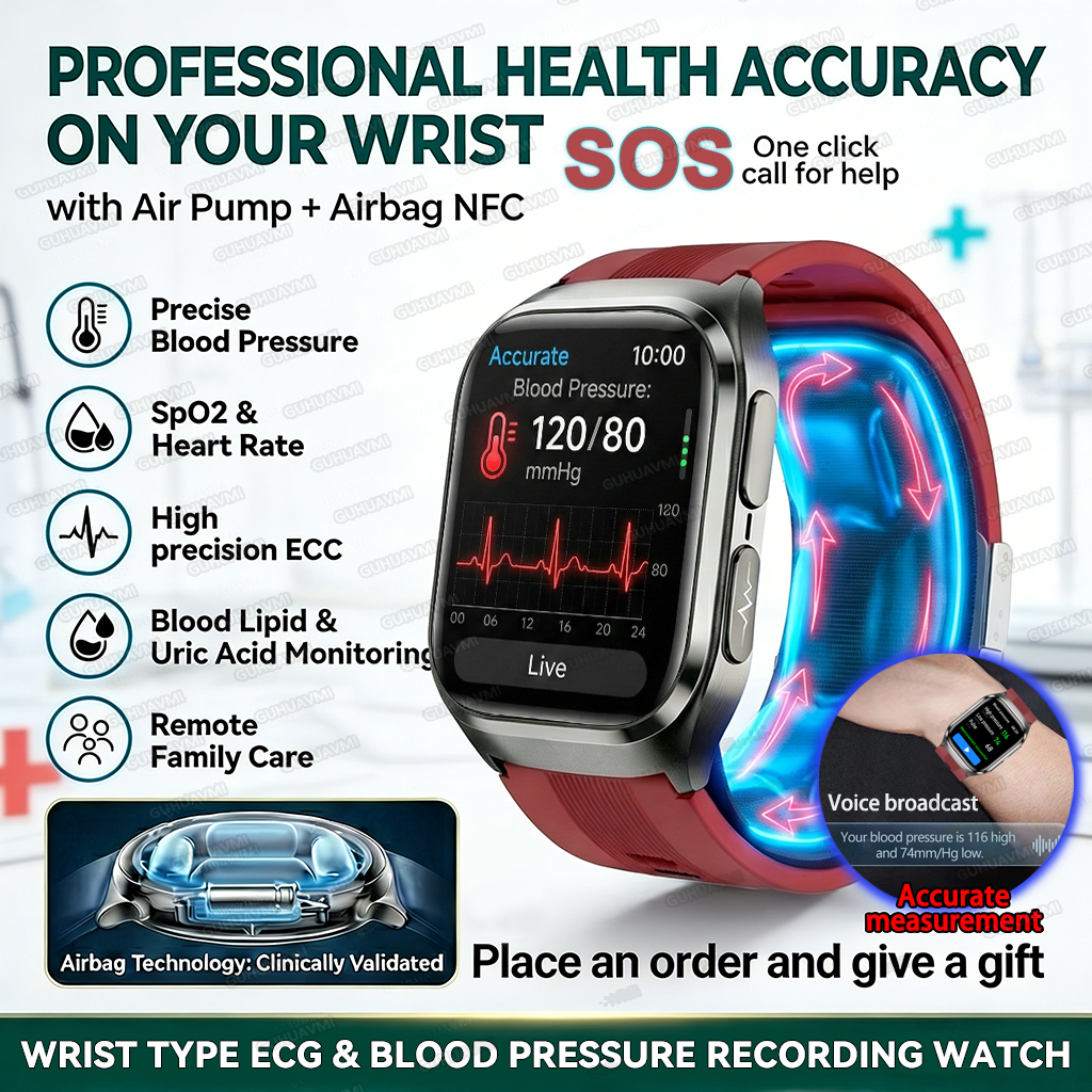 True Blood Pressure Smart Watc - Fall Detection Watch บทวิจารณ์และราคา