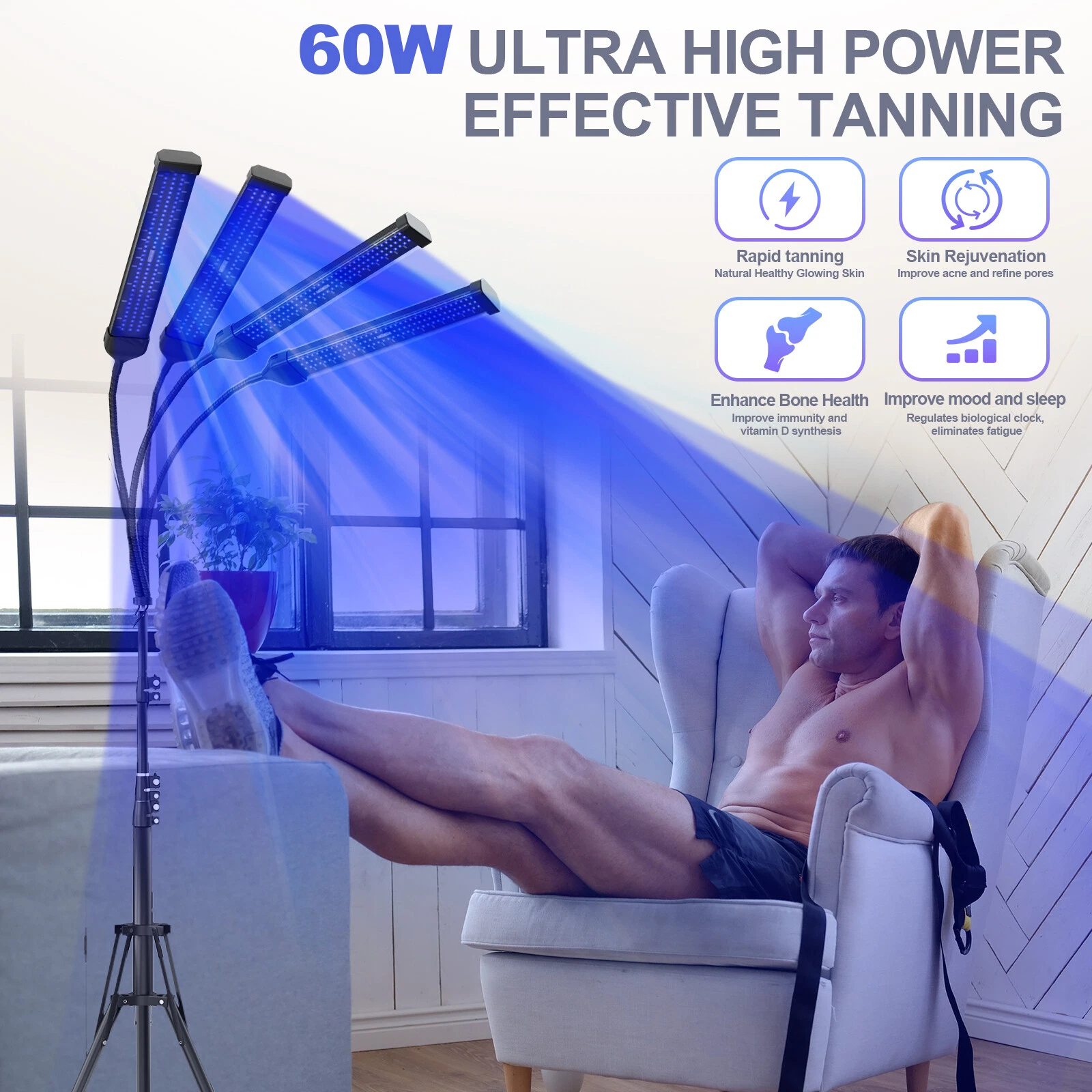 UV Tanning Lamp for Face & Bod - Light Therapy Glasses บทวิจารณ์และราคา