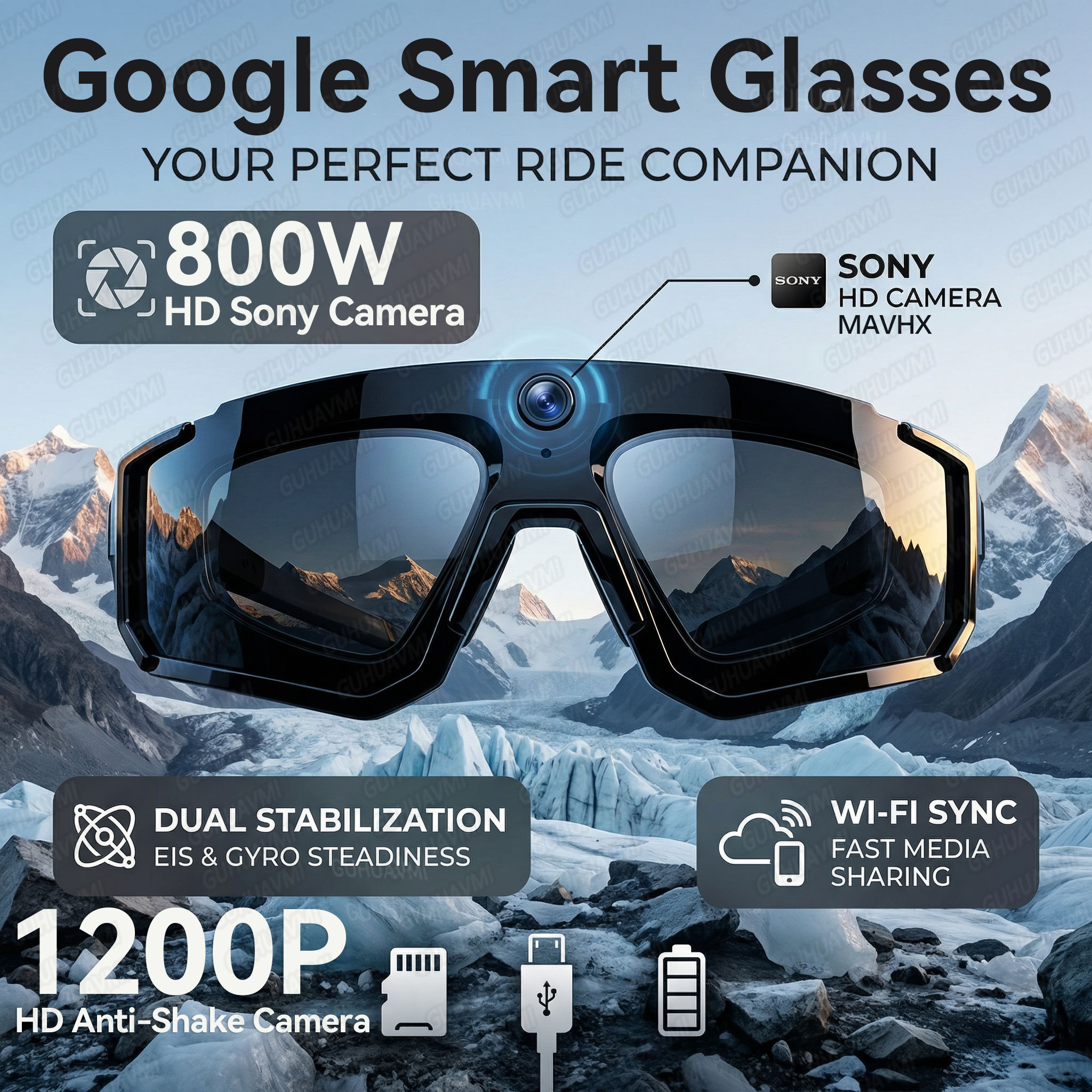 Smart AI Camera Glasses 1200P  - Smart Glasses Lens บทวิจารณ์และราคา