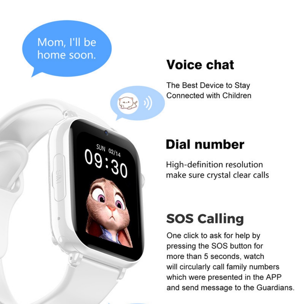 Kids 4G Smart Watch SOS GPS Lo - Fall Detection Watch บทวิจารณ์และราคา