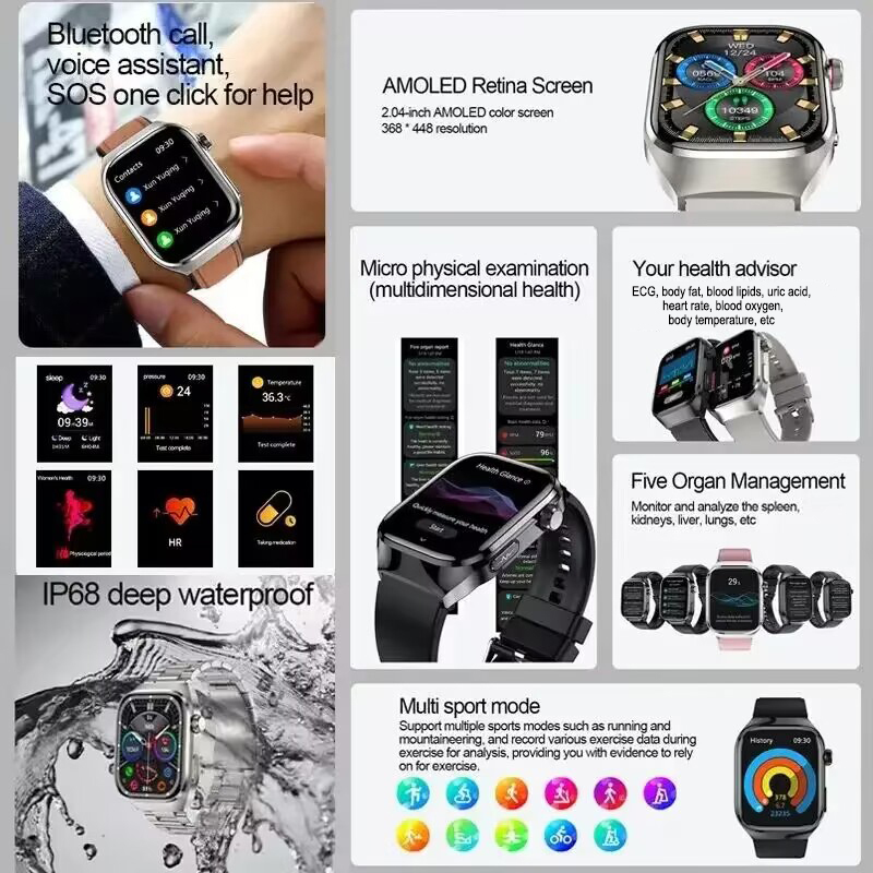 New Nursing Level Blood Pressu - Fall Detection Watch บทวิจารณ์และราคา