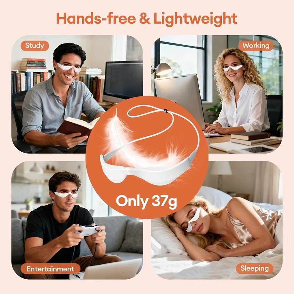3D Eye Massager Red Light Ther - Light Therapy Glasses บทวิจารณ์และราคา