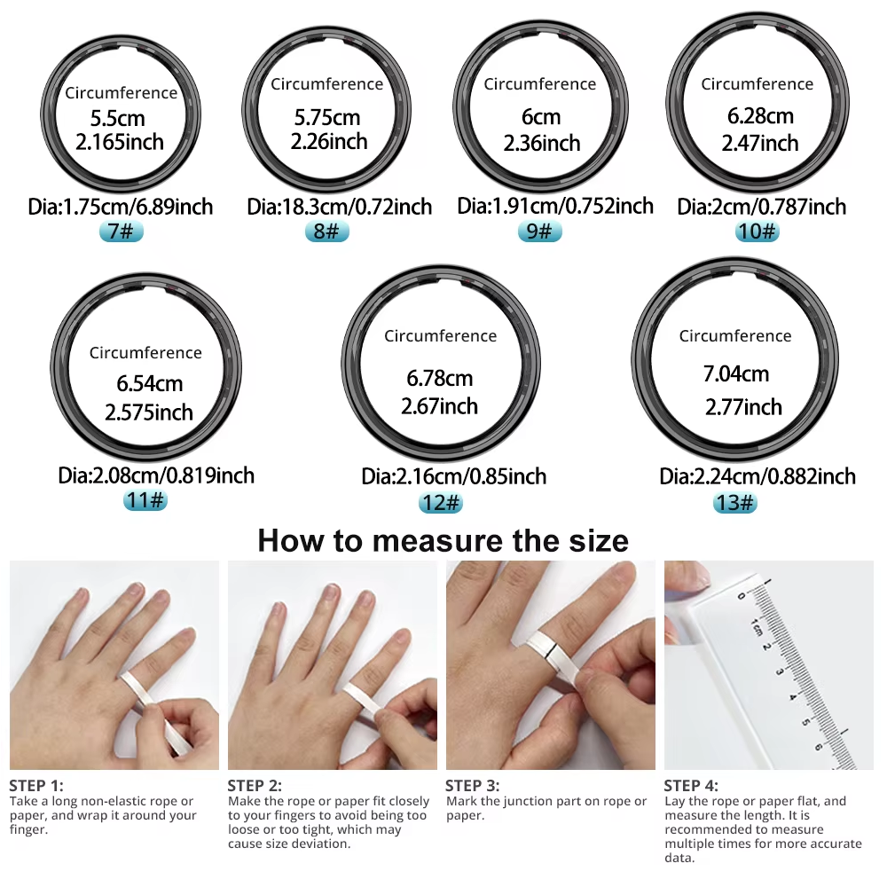 R09 Smart Ring Men Women with  - Temperature Ring Skin บทวิจารณ์และราคา